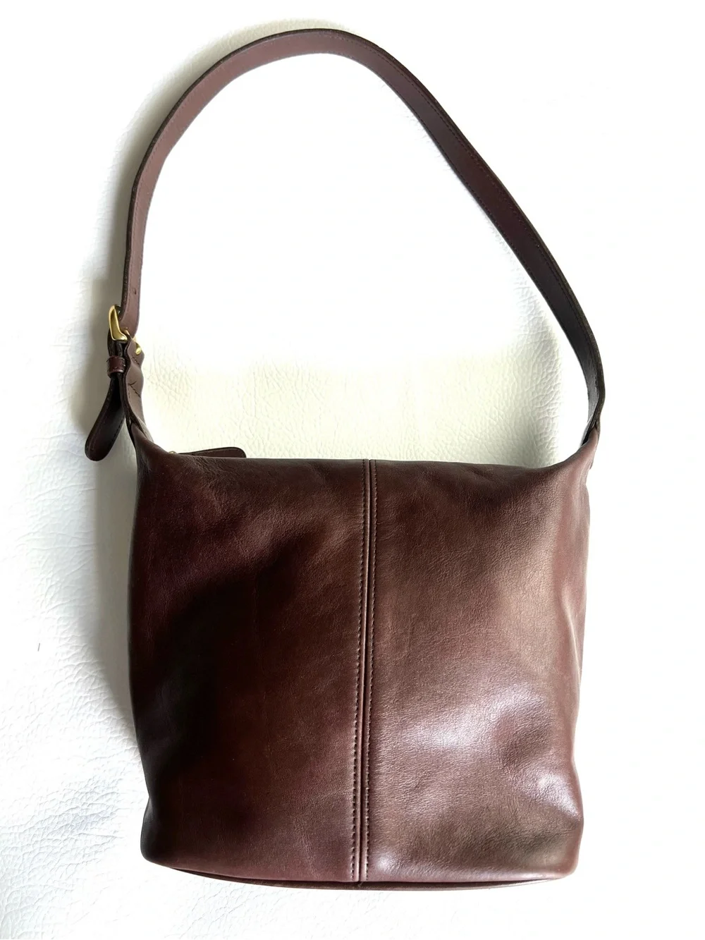 Vintage Coach Soho Mini Bucket Leather Shoulder Bag 4148 Mahogany